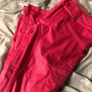 Pink burton snowboarding pants